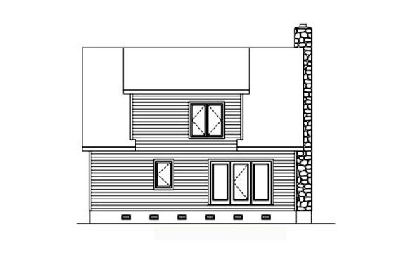 Exterior - Rear Elevation for Cottage House Plan #22-218 - 3 bed, 2.5 bath
