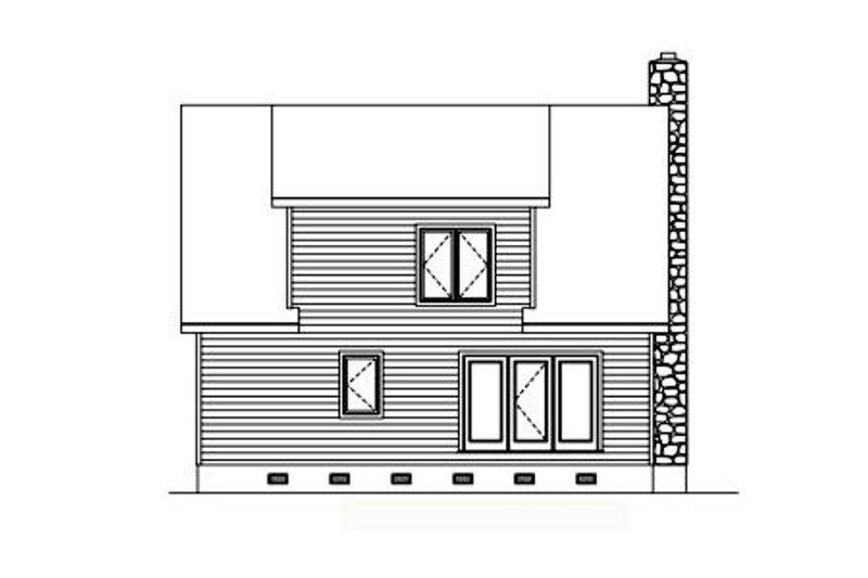 Architectural House Design - Exterior - Rear Elevation for Cottage House Plan #22-218 - 3 bed, 2.5 bath