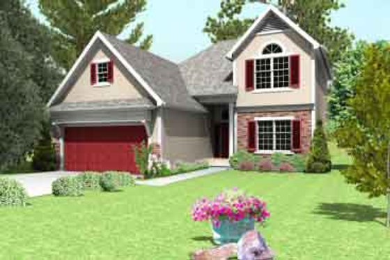 Exterior - Front Elevation for Traditional House Plan #6-203 - 4 bed, 2.5 bath