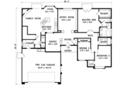 Adobe / Southwestern Style House Plan - 3 Beds 2.5 Baths 1902 Sq/Ft Plan #1-770 