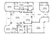 European Style House Plan - 3 Beds 3.5 Baths 2793 Sq/Ft Plan #411-575 