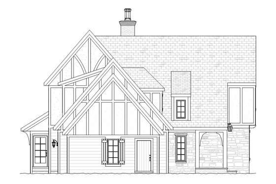 Exterior - Other Elevation 1 for Tudor House Plan #901-107 - 4 bed, 3.5 bath