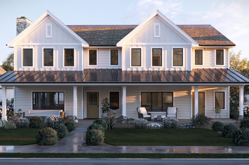 Home Plan - Exterior - Covered Porch for Farmhouse House Plan #455-812 - 3 bed, 3 bath
