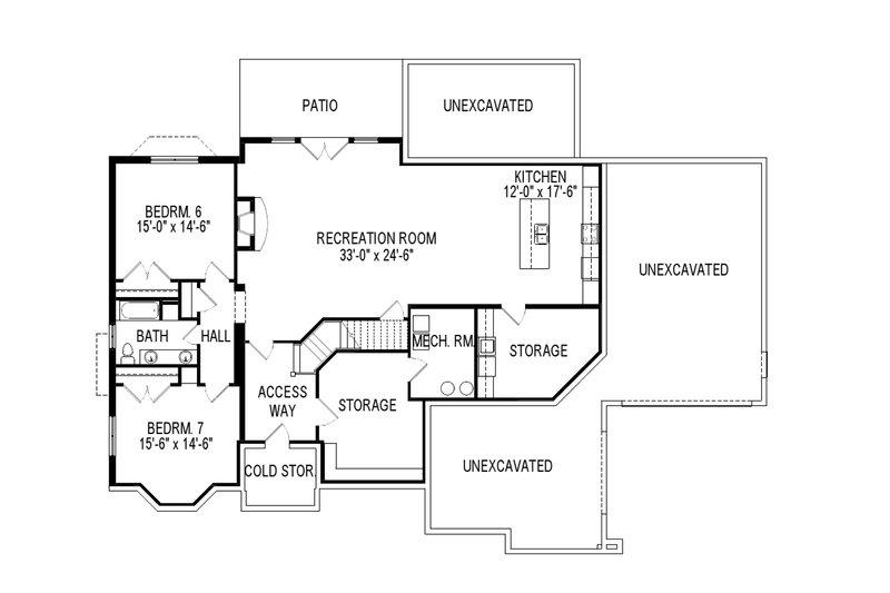 European Style House Plan - 7 Beds 4.5 Baths 5464 Sq/Ft Plan #920-30 ...