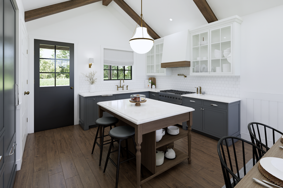 Interior - Kitchen 2 for Cottage House Plan #1114-58 - 2 bed, 2 bath