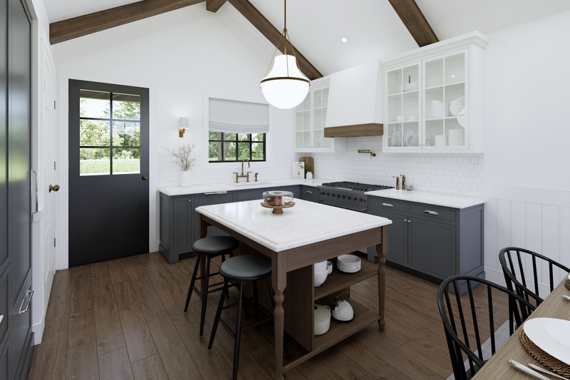 House Blueprint - Interior - Kitchen 2 for Cottage House Plan #1114-58 - 2 bed, 2 bath