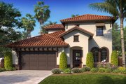 Mediterranean Style House Plan - 4 Beds 3 Baths 2172 Sq/Ft Plan #27-574 