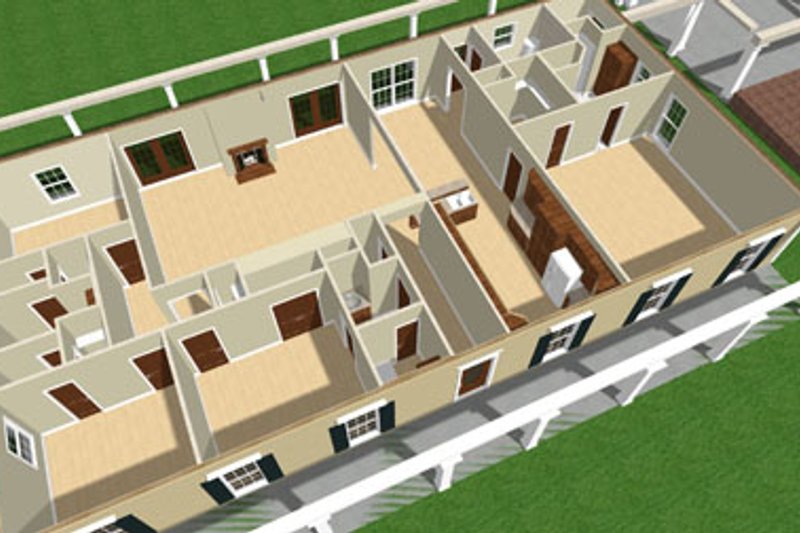 Dream House Plan - Photo 1 for Country House Plan #44-156 - 4 bed, 3 bath