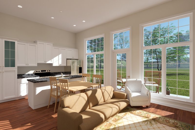 Architectural House Design - Interior - Family Room 1 for Cottage House Plan #513-2418 - 2 bed, 2 bath