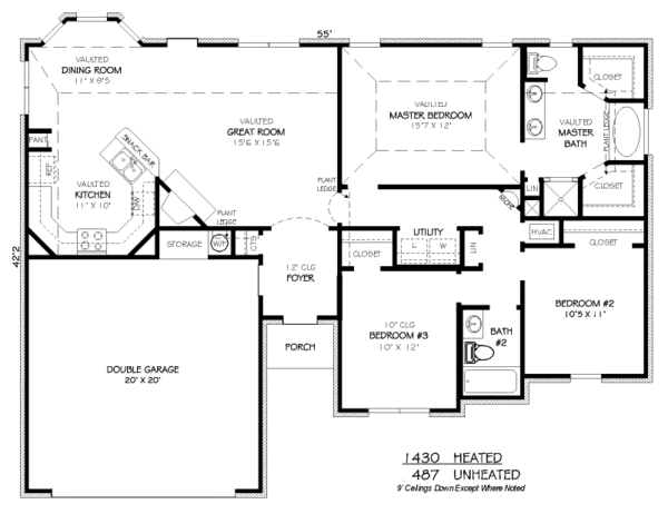 Traditional Floor Plan - Main Floor Plan #424-299