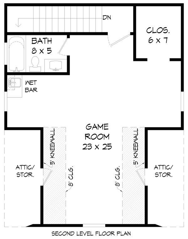 Traditional Floor Plan - Upper Floor Plan #932-672