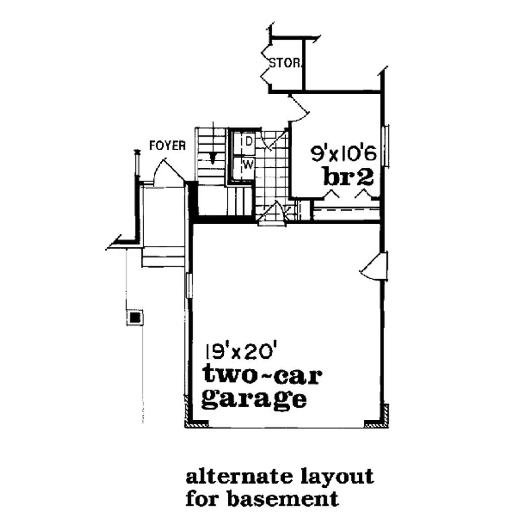 Floor Plan - Other Floor for Traditional House Plan #47-241 - 2 bed, 2 bath