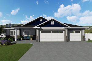 Ranch Exterior - Front Elevation Plan #1060-39