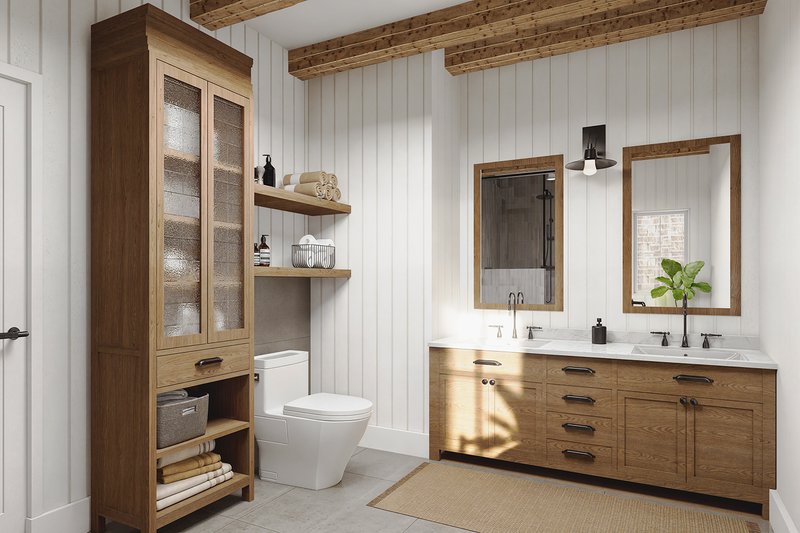 House Blueprint - Interior - Master Bathroom 1 for Farmhouse House Plan #23-2860 - 5 bed, 2 bath