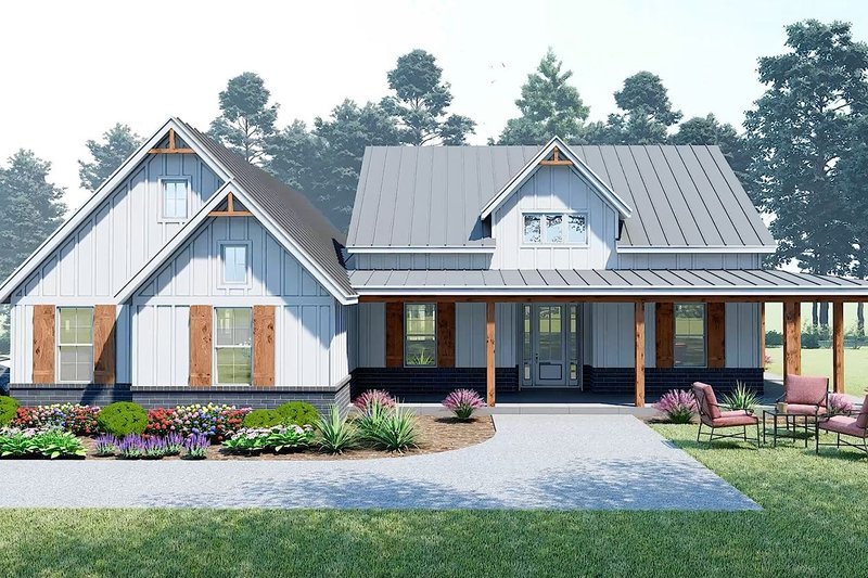 Dream House Plan - Exterior - Other Elevation for Farmhouse House Plan #932-1169 - 3 bed, 2.5 bath