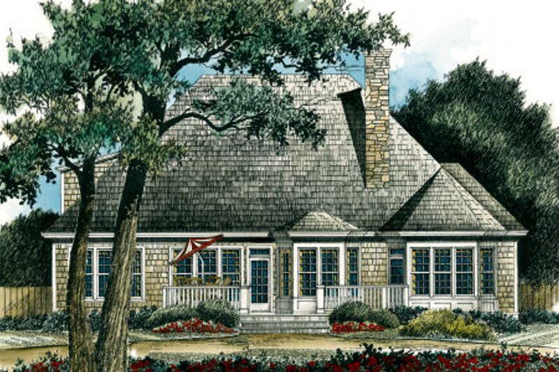 Home Plan - Exterior - Rear Elevation for Traditional House Plan #429-23 - 3 bed, 3.5 bath