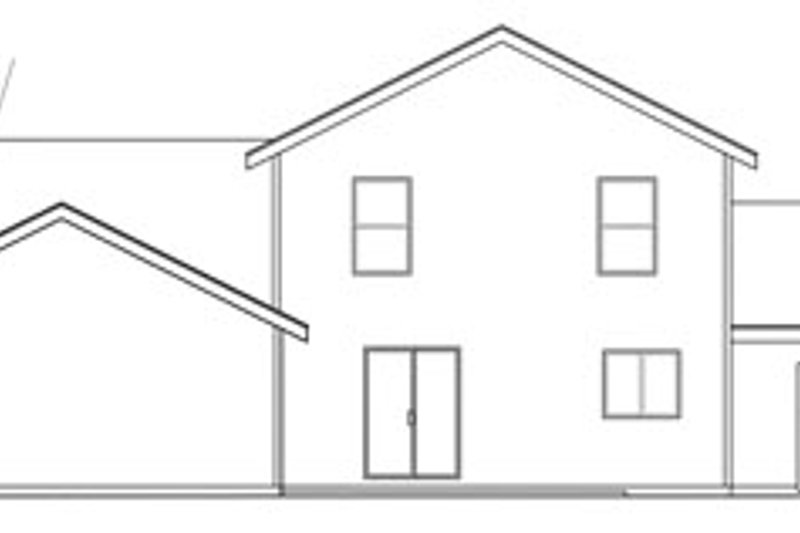 Home Plan - Exterior - Rear Elevation for Contemporary House Plan #124-804 - 5 bed, 3.5 bath