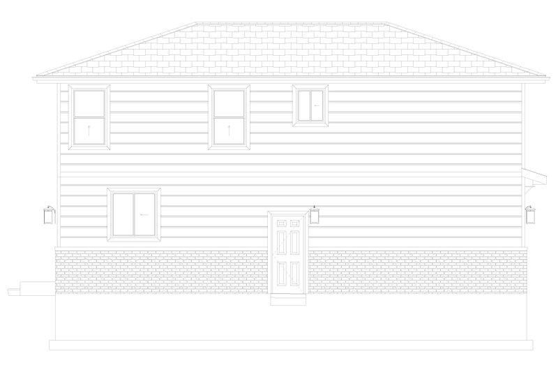 Architectural House Design - Exterior - Other Elevation 3 for Farmhouse House Plan #1060-254 - 3 bed, 2.5 bath