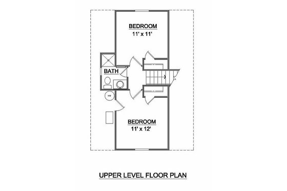 Floor Plan - Upper Floor for Tudor House Plan #116-111 - 4 bed, 1.5 bath