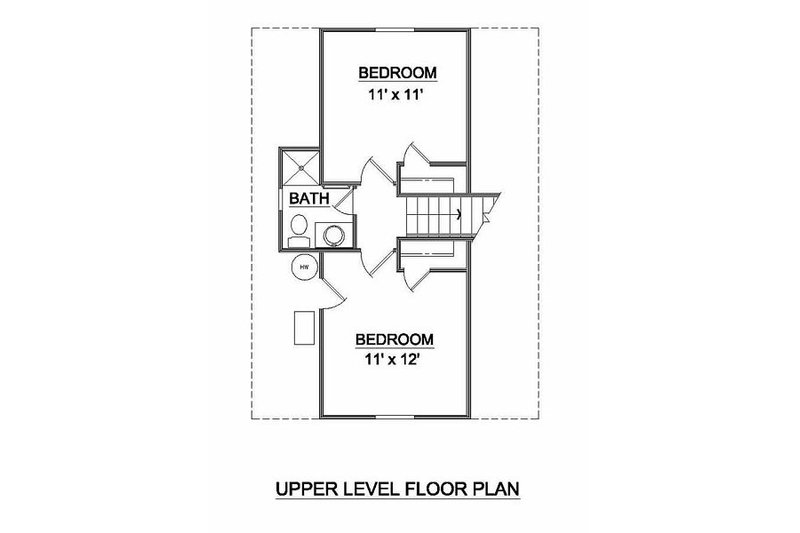 Tudor Style House Plan - 4 Beds 1.5 Baths 1005 Sq Ft Plan #116-111 