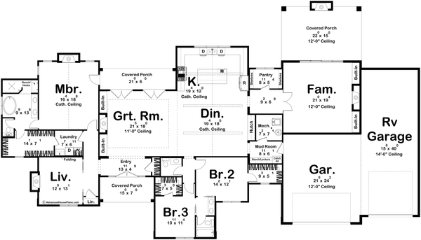 Architectural House Design - Modern Floor Plan - Main Floor Plan #455-509