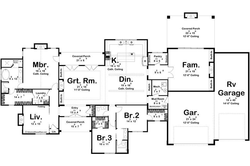 Dream House Plan - Floor Plan - Main Floor for Modern House Plan #455-509 - 3 bed, 2.5 bath