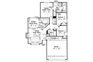 Floor Plan - Main Floor for Cottage House Plan #927-19 - 3 bed, 2 bath