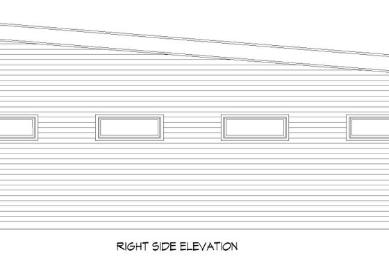 Exterior - Other Elevation 1 for Contemporary House Plan #932-947, 0 bath