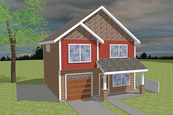 Exterior - Front Elevation for Craftsman House Plan #423-59 - 3 bed, 2.5 bath