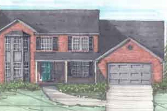 Exterior - Front Elevation for Traditional House Plan #136-113 - 3 bed, 2.5 bath