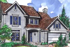 Country Exterior - Front Elevation Plan #320-452