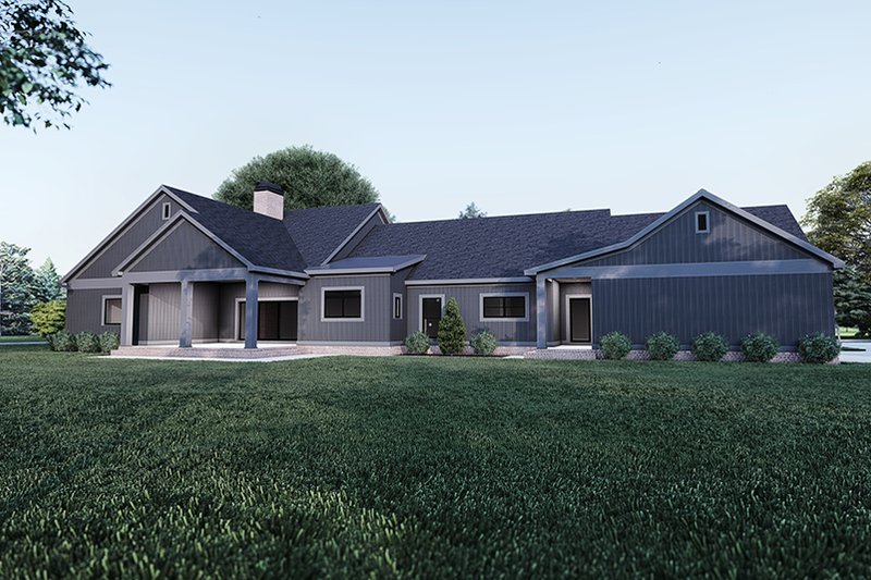 House Blueprint - Exterior - Rear Elevation for Farmhouse House Plan #923-304 - 3 bed, 2.5 bath