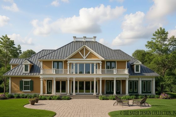 Exterior - Rear Elevation for Traditional House Plan #930-339 - 5 bed, 4 bath