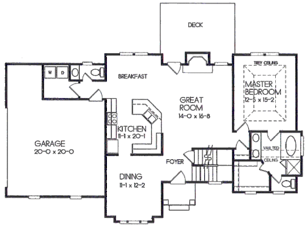House Design - European Floor Plan - Main Floor Plan #129-109