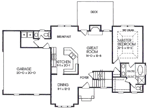 House Plan Design - European Floor Plan - Main Floor Plan #129-109