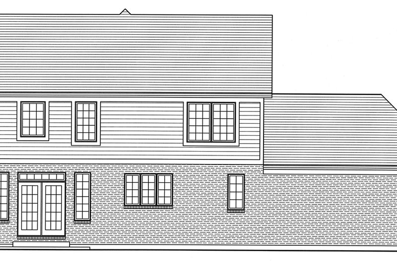House Blueprint - Exterior - Rear Elevation for Traditional House Plan #46-496 - 4 bed, 2.5 bath