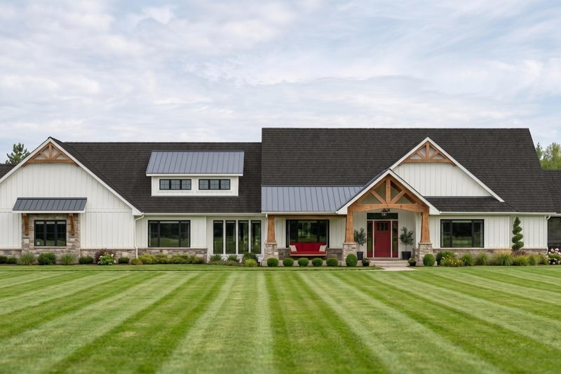 Dream House Plan - Exterior - Front Elevation 2 for Contemporary House Plan #1064-477 - 2 bed, 2.5 bath
