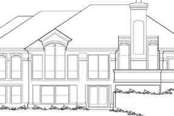 Exterior - Rear Elevation for Mediterranean House Plan #48-231 - 4 bed, 3.5 bath