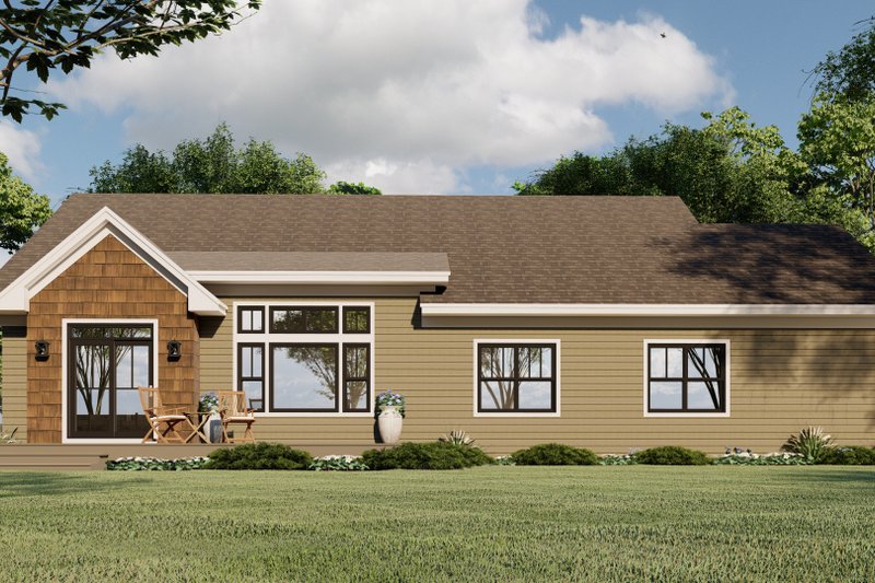 Dream House Plan - Exterior - Rear Elevation 1 for Craftsman House Plan #51-1181 - 3 bed, 2.5 bath