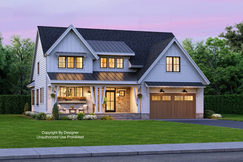 Farmhouse Style House Plan - 3 Beds 2.5 Baths 2657 Sq/Ft Plan #51-1167