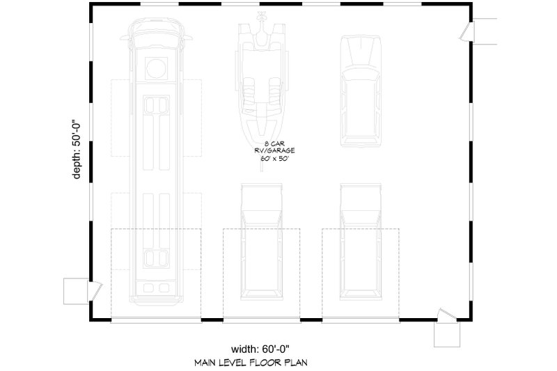 House Blueprint - Floor Plan - Main Floor for Contemporary House Plan #932-1033, 0 bath