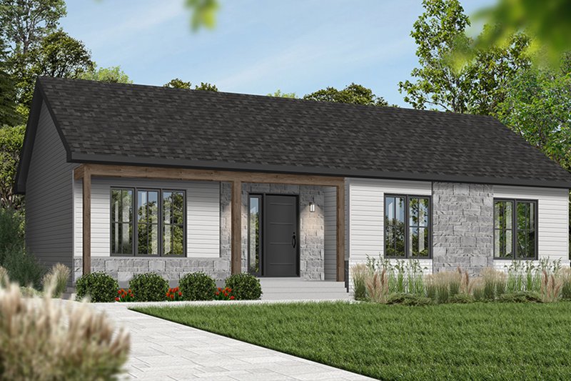 Home Plan - Ranch Exterior - Front Elevation Plan #23-197