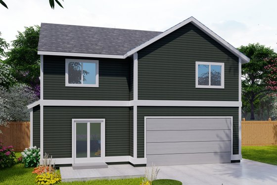 Exterior - Rear Elevation for Craftsman House Plan #53-482 - 4 bed, 2.5 bath