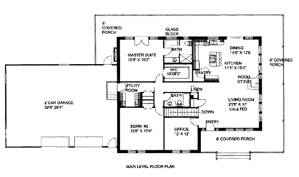 Bungalow Floor Plan - Main Floor Plan #117-612