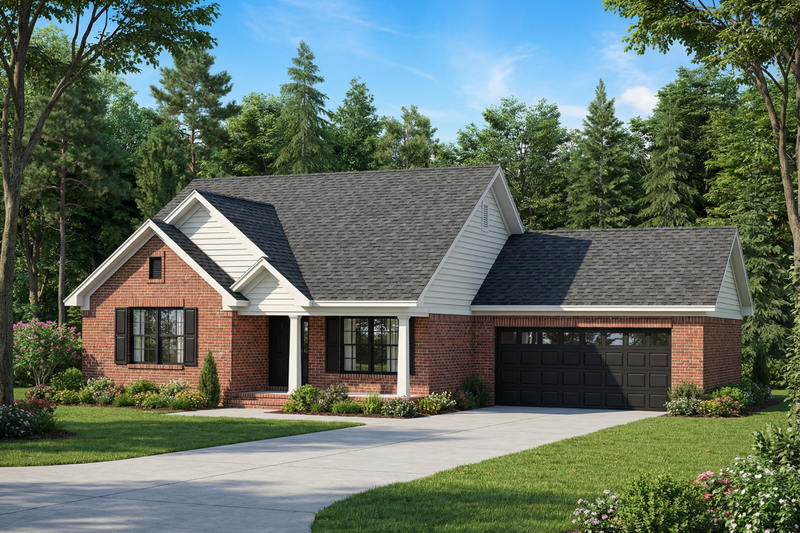 Home Plan - Traditional Exterior - Front Elevation Plan #17-1117