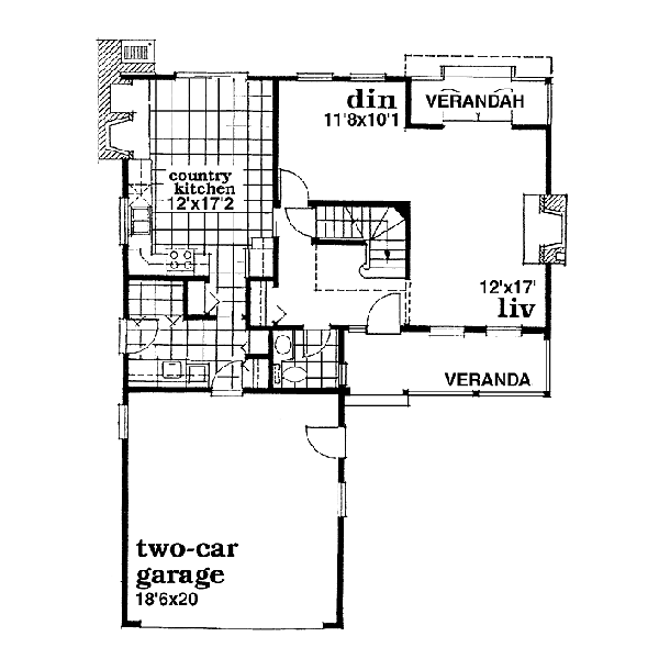 Traditional Floor Plan - Main Floor Plan #47-133