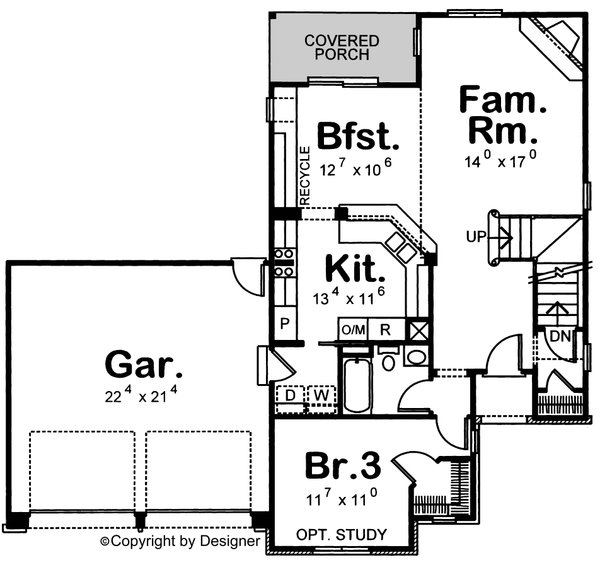 Home Plan - European Floor Plan - Main Floor Plan #20-1403
