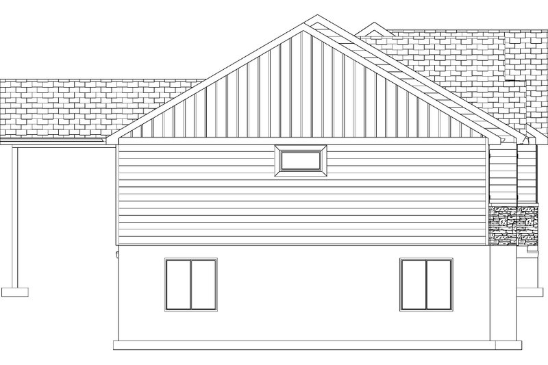 Architectural House Design - Exterior - Other Elevation for Craftsman House Plan #1060-458 - 3 bed, 2 bath