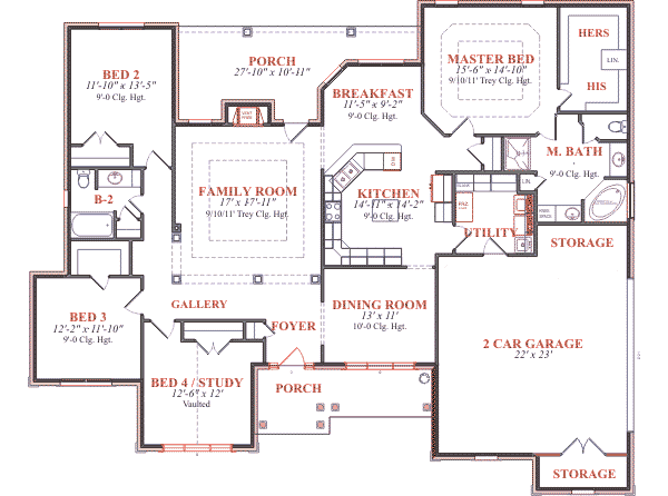 Traditional Floor Plan - Main Floor Plan #63-108