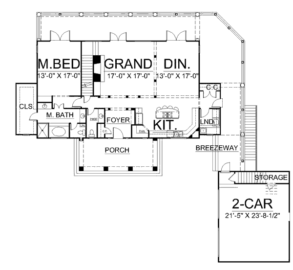 European Floor Plan - Main Floor Plan #119-336